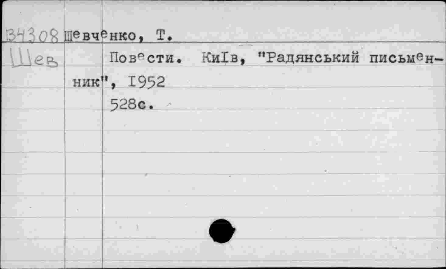 ﻿Q>H 3 Oft	[Левченко* Т,	
Ше₽>		Повести. Ки1в, ’’Радянський письмен-
	ник	1952
		528с.
		
		
		
		
		
		
		